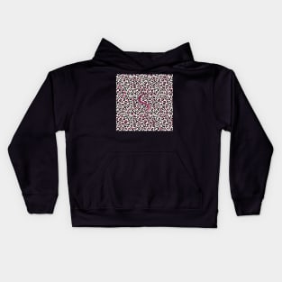 Letter S Monogram & Pink Leopard Print Kids Hoodie